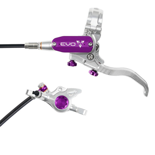 Freno delantero HOPE TECH 4 EVO X2 PM Plata/Violeta