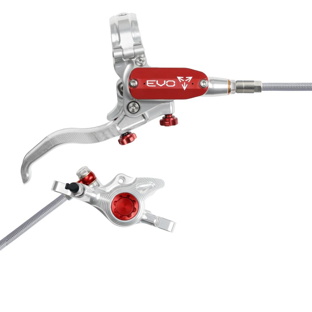 Freno trasero HOPE TECH 4 EVO X2 PM Aviation Plata/Rojo