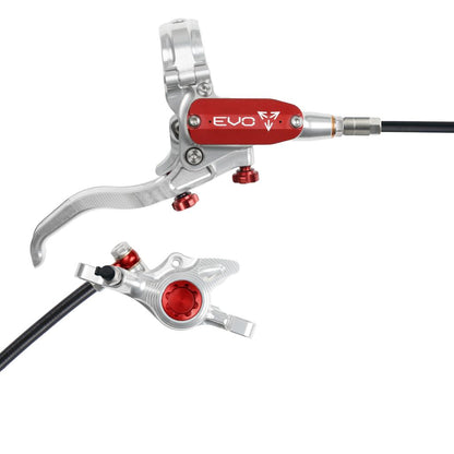 Freno Trasero HOPE TECH 4 EVO X2 PM Plata/Rojo