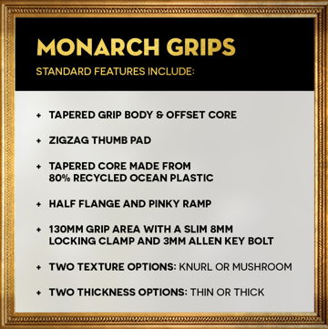 Grips PEATY'S MONARCH PRO KNURL Supersoft Brick Red