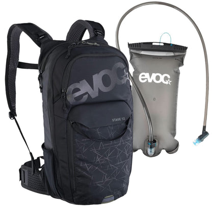 Pack Mochila EVOC STAGE 12 NEGRO + Bolsa de Hidratación EVOC 2L