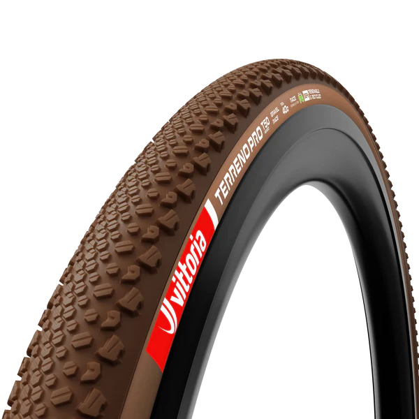 Neumático VITTORIA Terreno Pro T50 Mixed 700x45c Gravel Race Natural Tubeless Ready Blando Beige Q2 2025