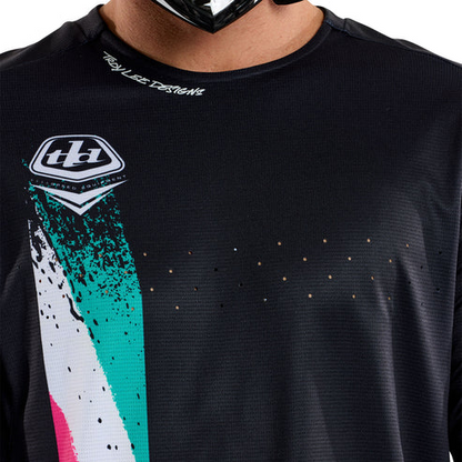Camiseta TROY LEE DESIGNS SPRINT FULL PULL Mangas Largas Negro