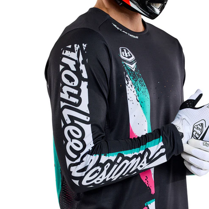 Camiseta TROY LEE DESIGNS SPRINT FULL PULL Mangas Largas Negro
