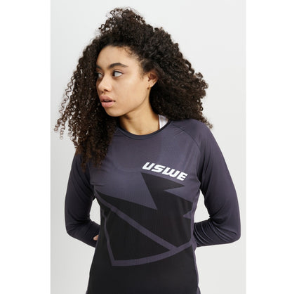 Camiseta USWE BERG MTB Manga Larga Mujer Negro