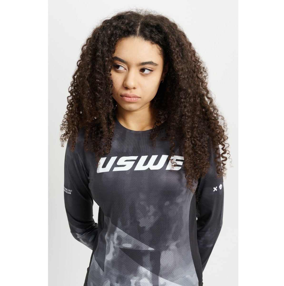 Maillot MTB USWE LUFTIG Mujer Manga Larga Negro