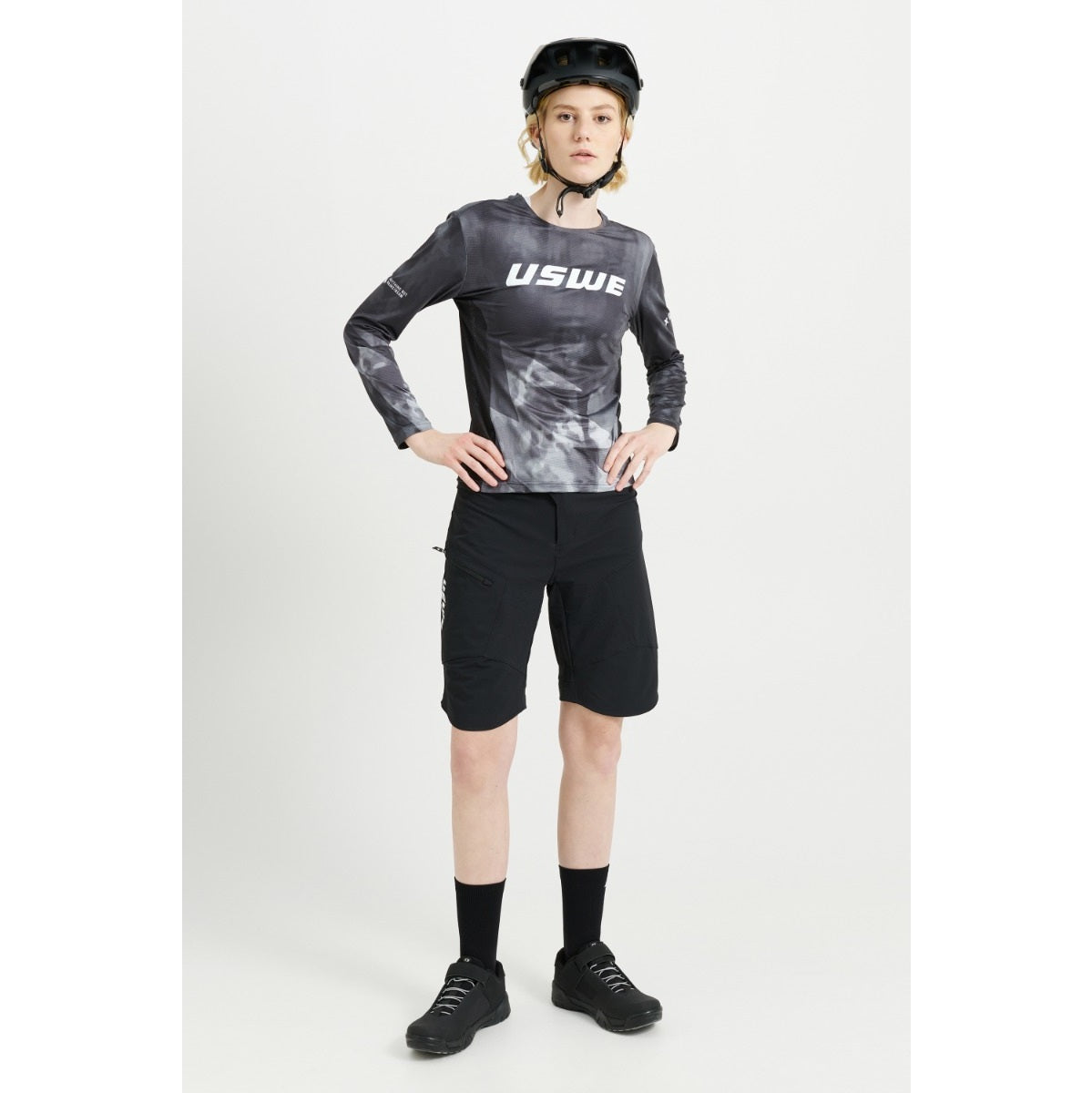 Maillot MTB USWE LUFTIG Mujer Manga Larga Negro