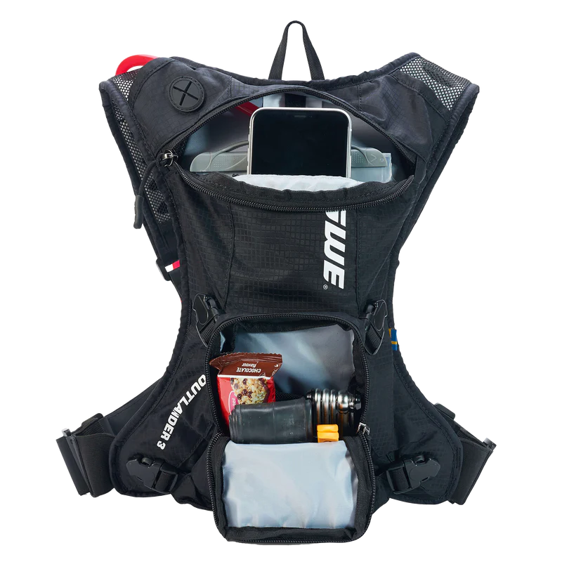 Mochila de hidratación USWE OUTLANDER JR 3 L para niños, color negro