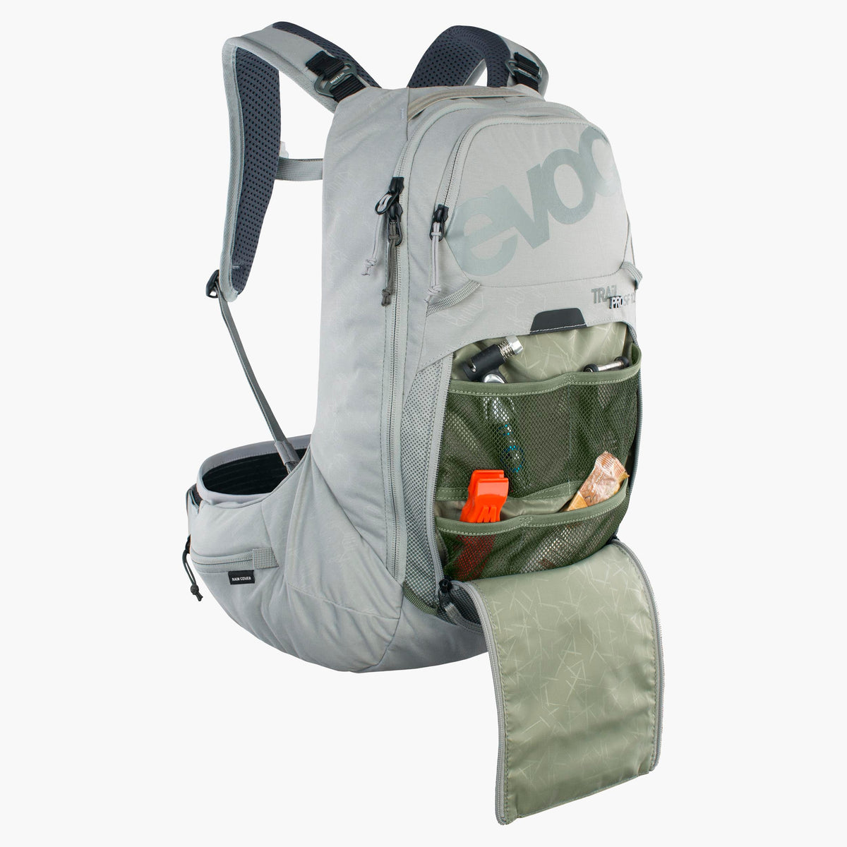 Mochila con protector de espalda EVOC TRAIL PRO SF 12L gris - vista 4