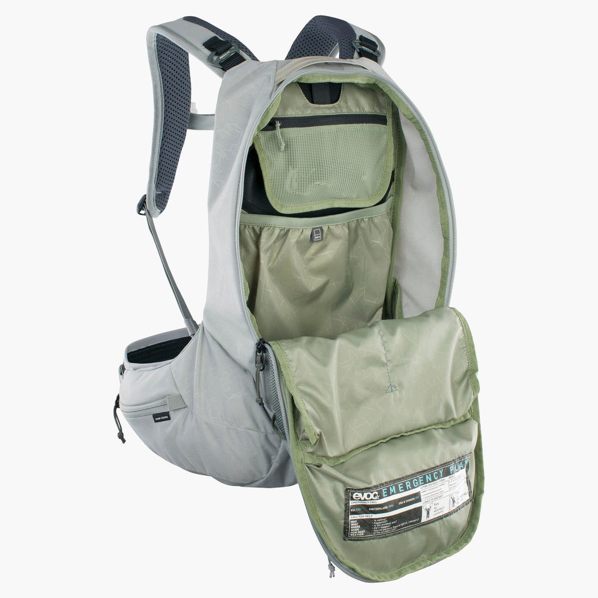 Mochila con protector de espalda EVOC TRAIL PRO SF 12L gris - vista 5