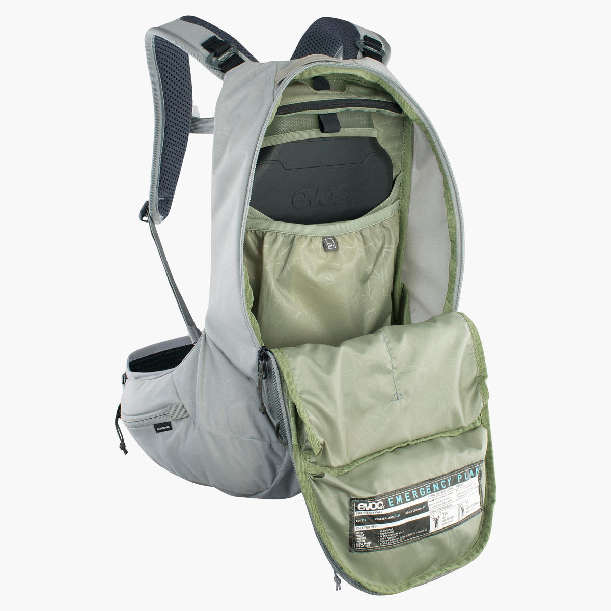 Mochila con protector de espalda EVOC TRAIL PRO SF 12L gris - vista 6