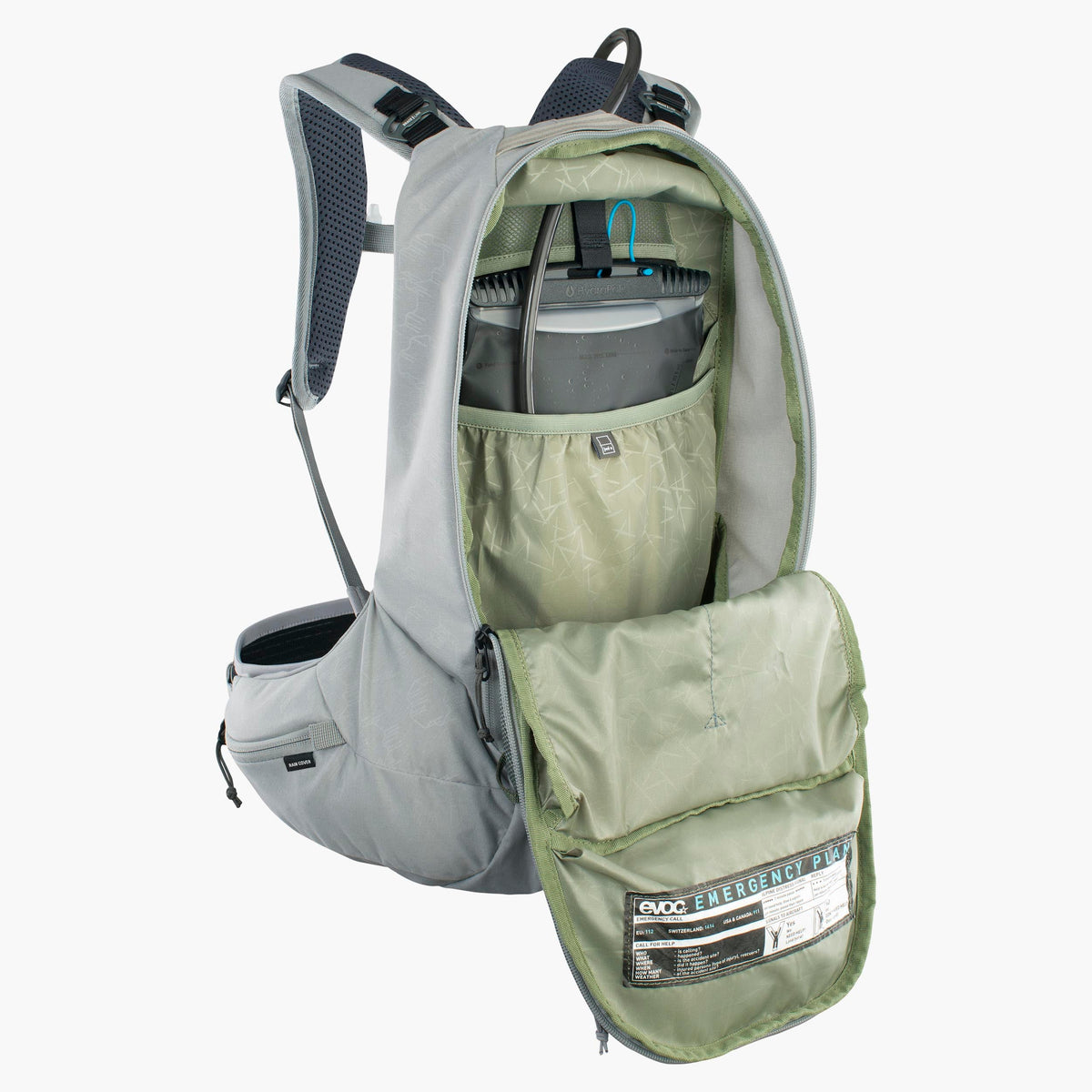 Mochila con protector de espalda EVOC TRAIL PRO SF 12L gris - vista 7