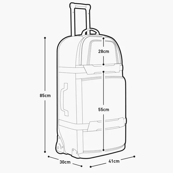 Maleta EVOC WORLD TRAVELLER 125L Negra/blanca