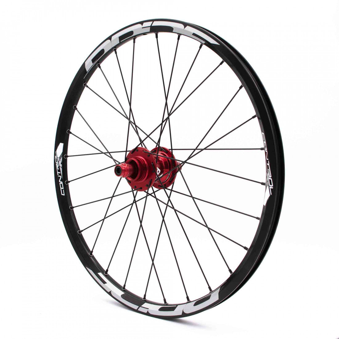 Par de Ruedas PRIDE 20" (451mm) Control V1 Disc Ejes 10/15mm Rojo
