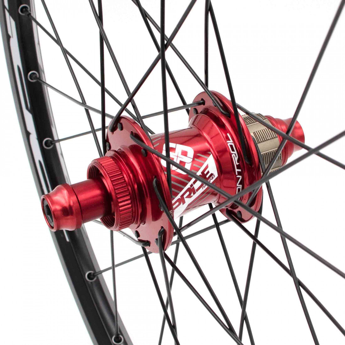 Par de Ruedas PRIDE 20" (451mm) Control V1 Disc Ejes 10/15mm Rojo