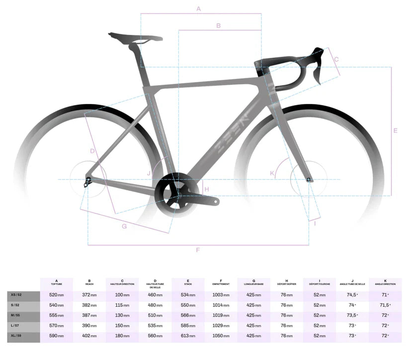 Kit de cuadro ZEEN X-RACE + manillar ZEEN GRAVEL COMBO